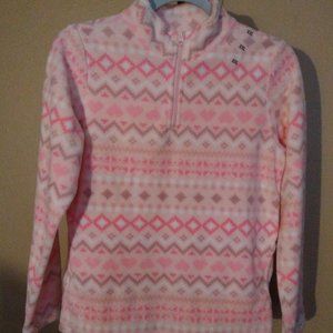 Pink Multicolored Half Zip Top